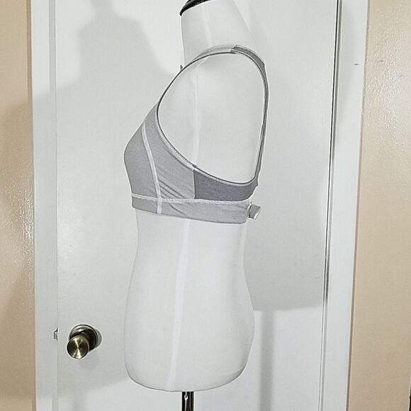 Lululemon Take 2 Gray and White Striped Sports bra - Picture 2 of 4